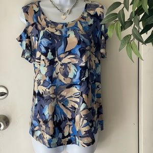 JM Collection - Cold Shoulder Top, PL